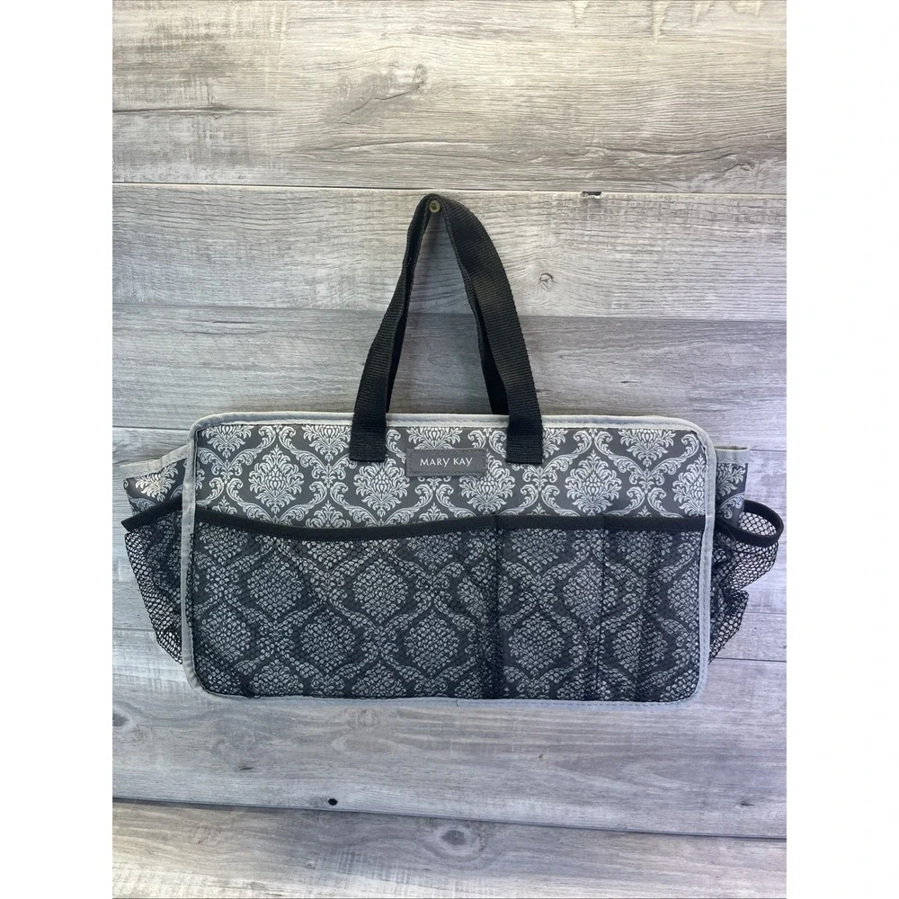 Mary Kay Grey Black Travel Bag Cosmetic Organizer Insert